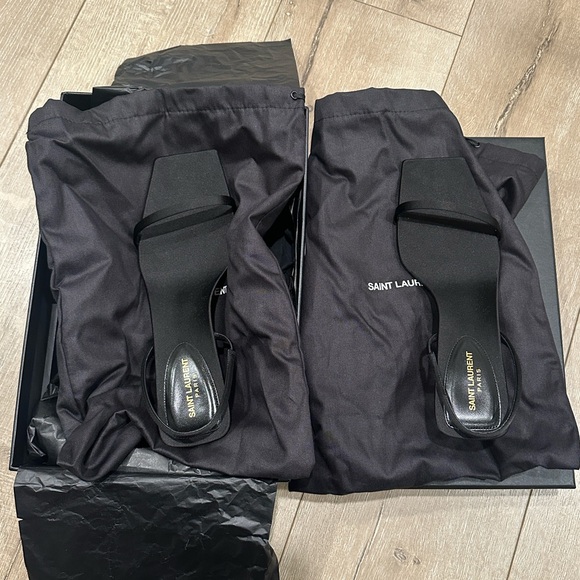 NIB: Saint Laurent Raso Slingback Heels in Black - Picture 9 of 10